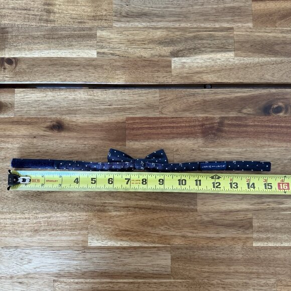 Janie and Jack Bow Tie blue Logo polka dot Infant Toddler Bowtie Classic Preppy - Picture 8 of 8